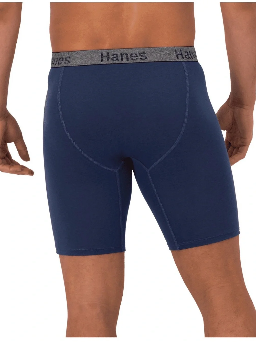 💜Hanes Fit Ultra Soft Cotton Stretch Long Leg Boxer Briefs,3Pack sizeSmall28-30